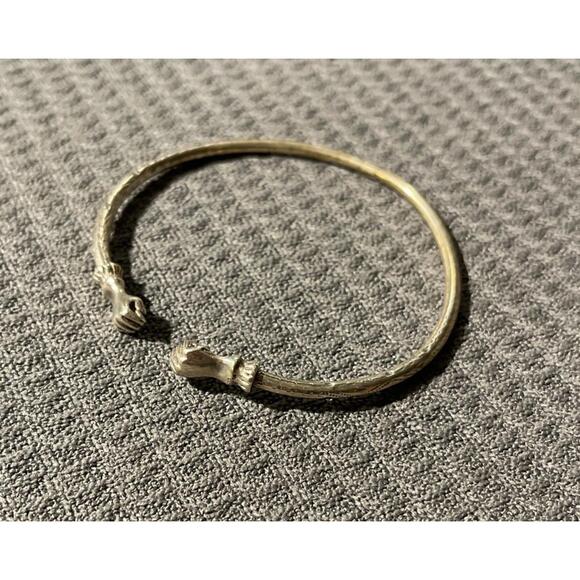 Vintage Sterling Silver 925 Crafted Clenched Fists Trinidad Cuff Bracelet! MZZ8 - Picture 3 of 5